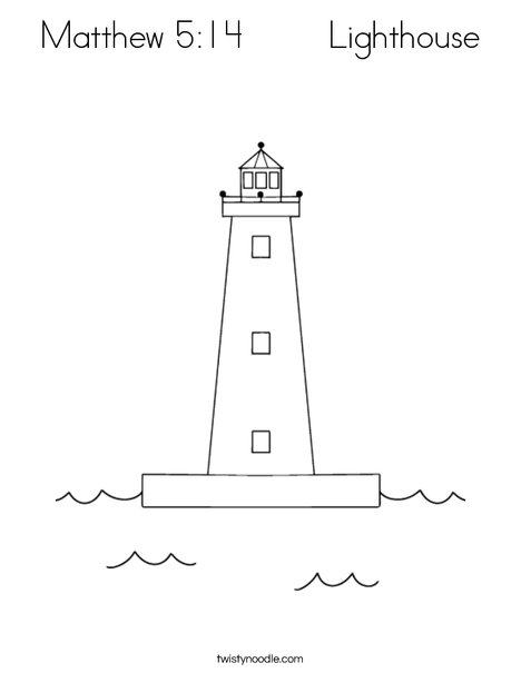 Matthew lighthouse coloring page