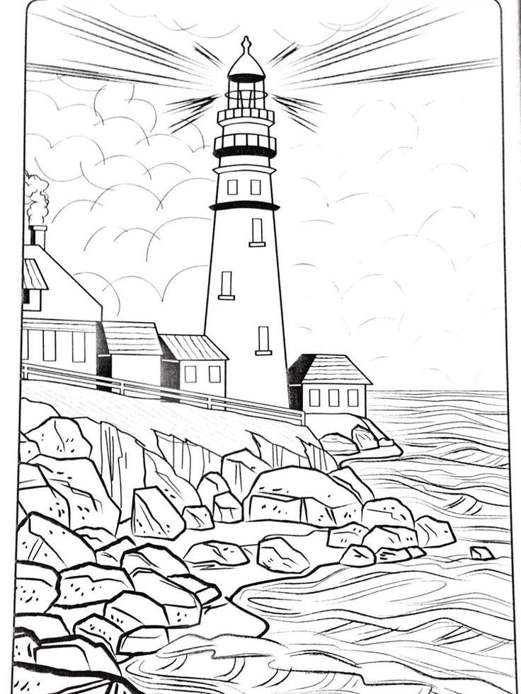 Lighthouse art coloring pages below is a collection of lighthouse coloring page which you can download â lighthouse art cool coloring pages coloring book pages