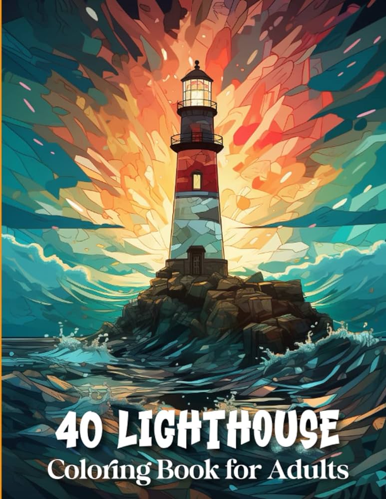 Lighthouse coloring book for adults a collection of serene illustrations to color and relax amazing lighthouses coloring pages for stress relief and relaxation digital drawing ademy books
