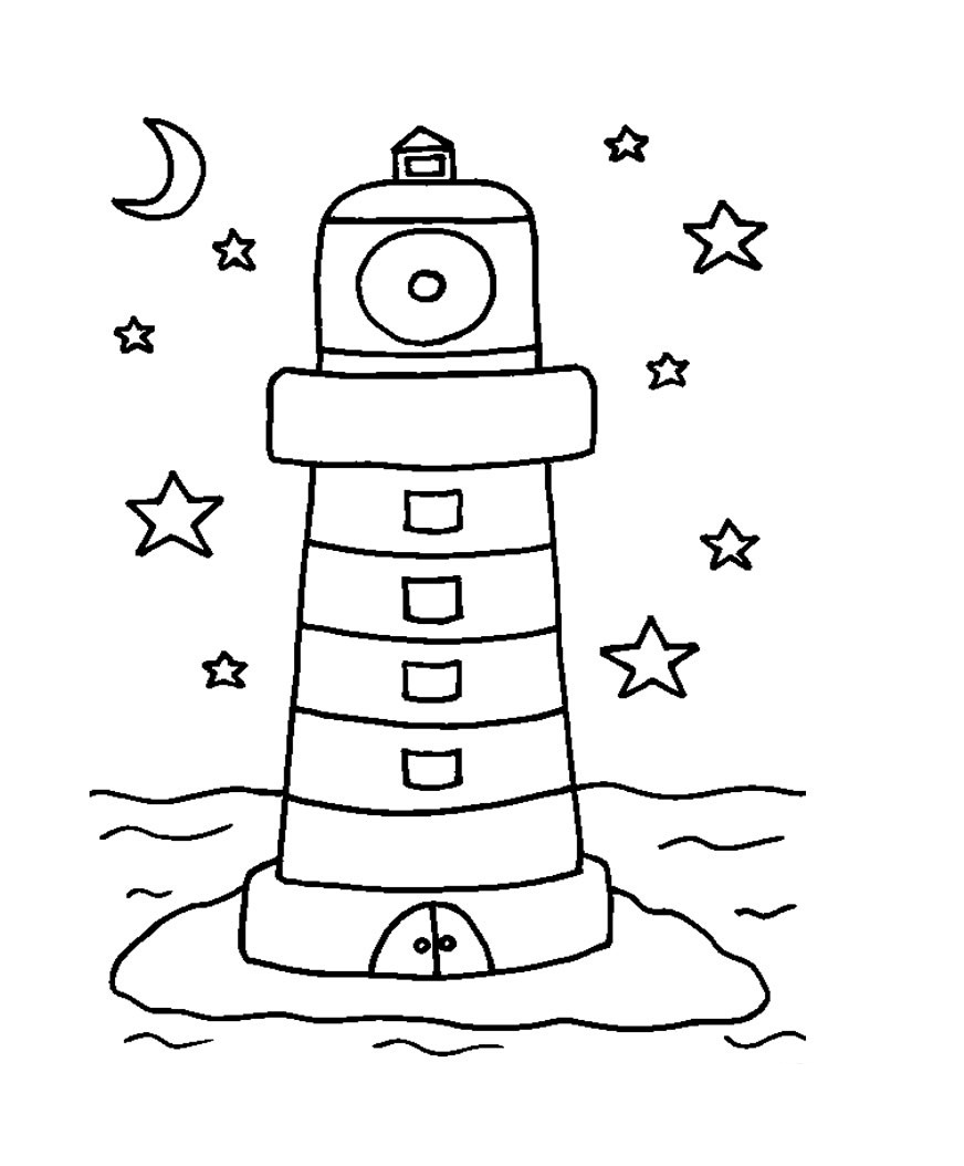 Free printable lighthouse coloring pages for kids