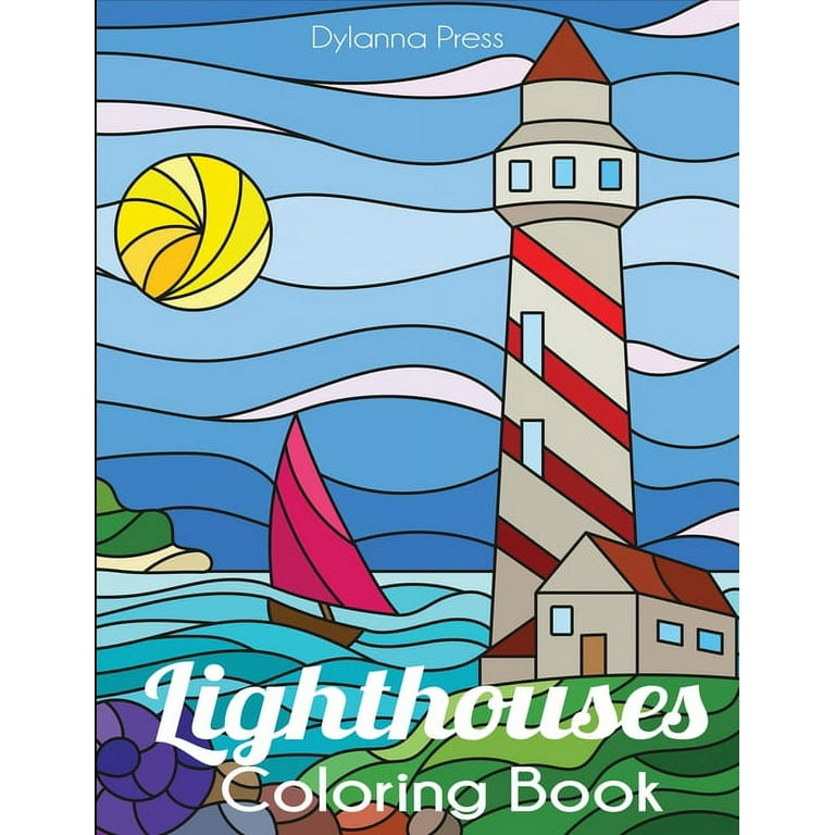 Lighthouses coloring book paperback