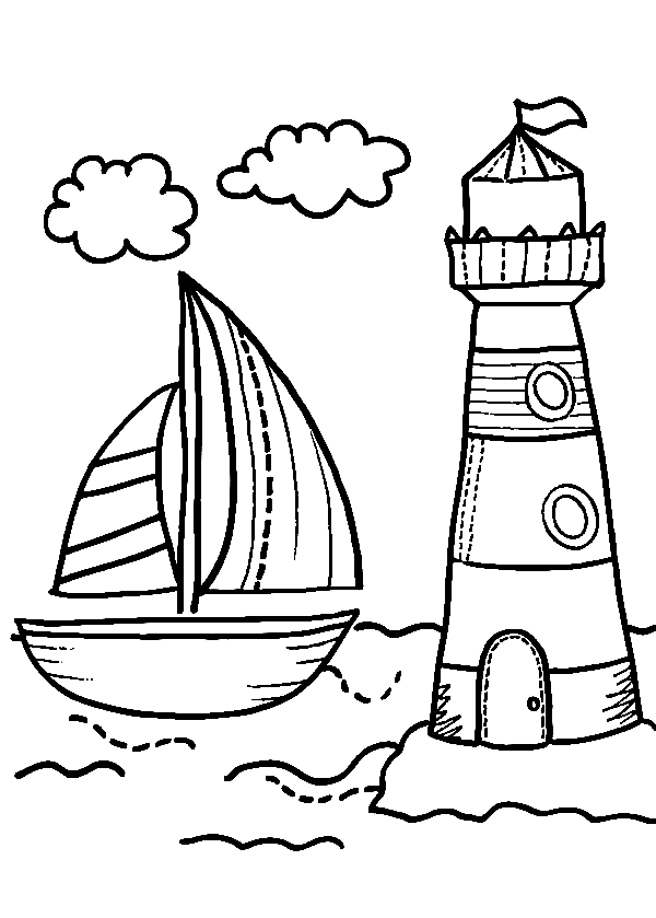 Boat coloring pages printable for free download