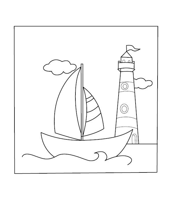 Sailing boat coloring page free colouring book for children â monkey pen store