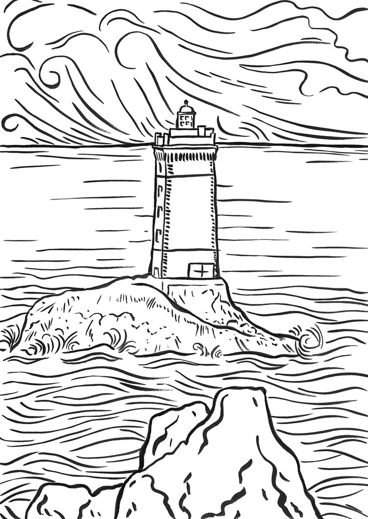 Free printable lighthouse coloring pages for kids