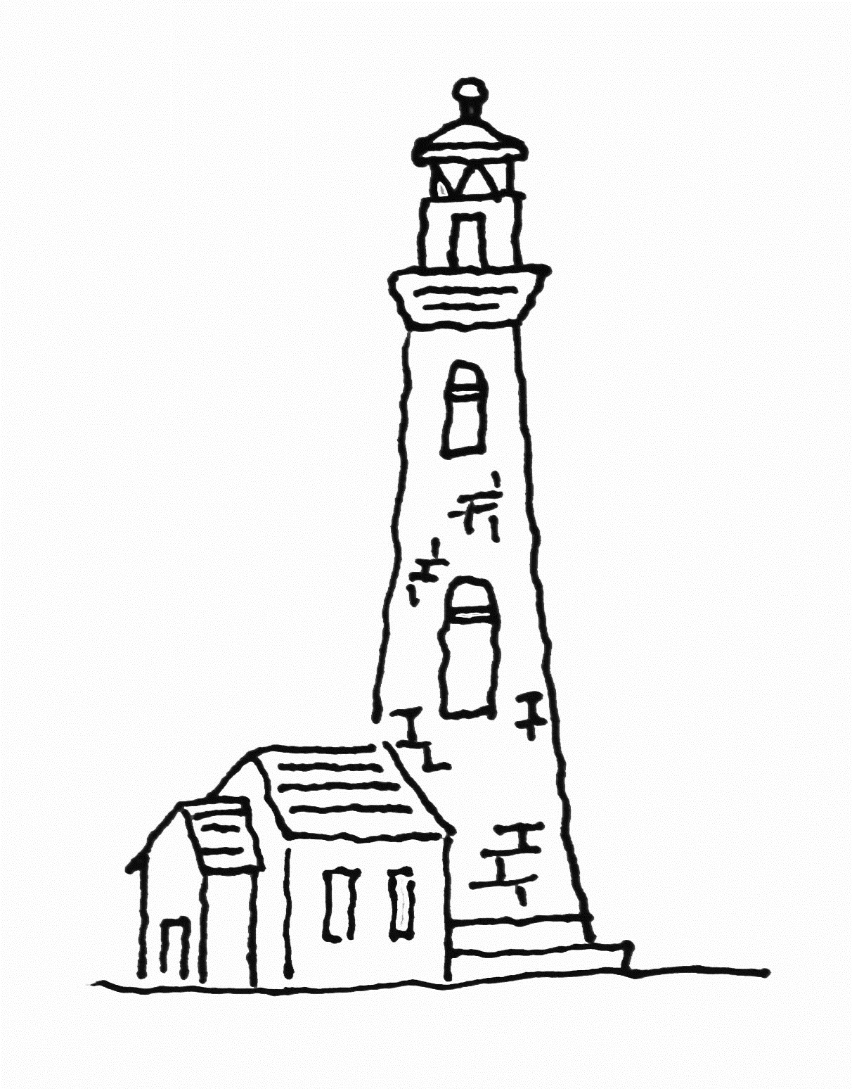 Free printable lighthouse coloring pages for kids