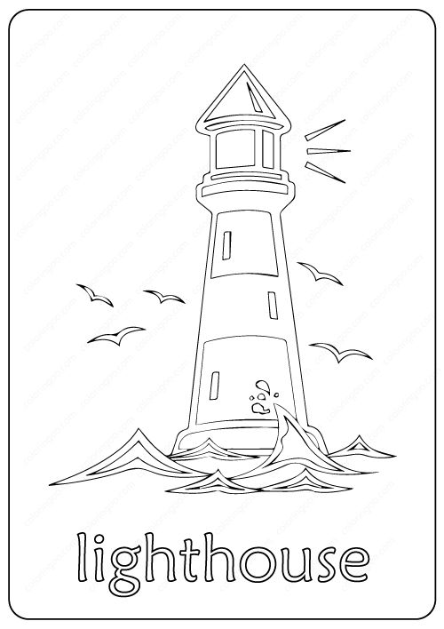 Printable lighthouse coloring pages pdf coloring pages lighthouse bible word art