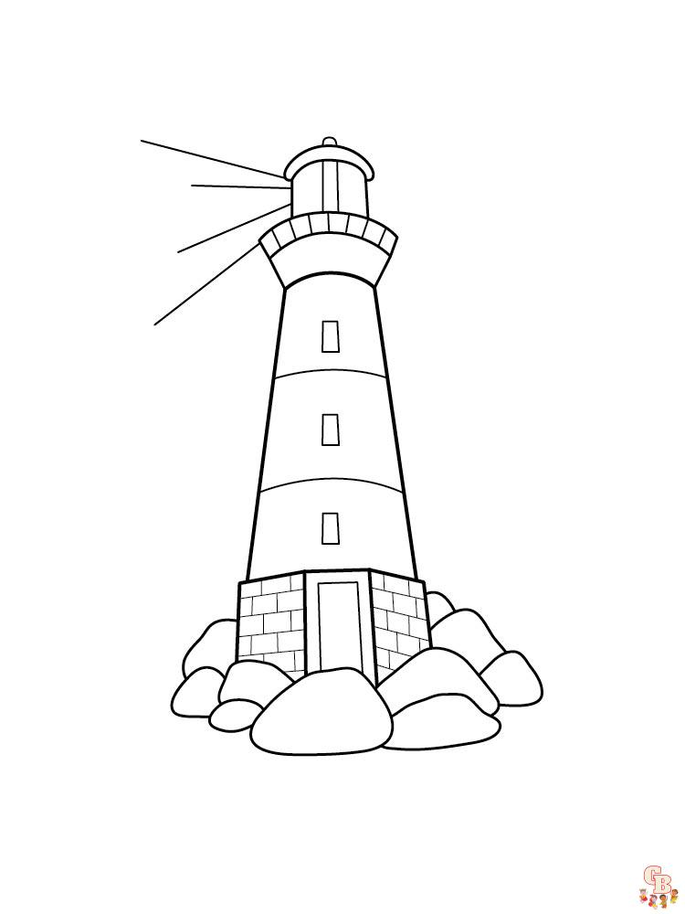 Lighthouse coloring pages printable free sheets for kids