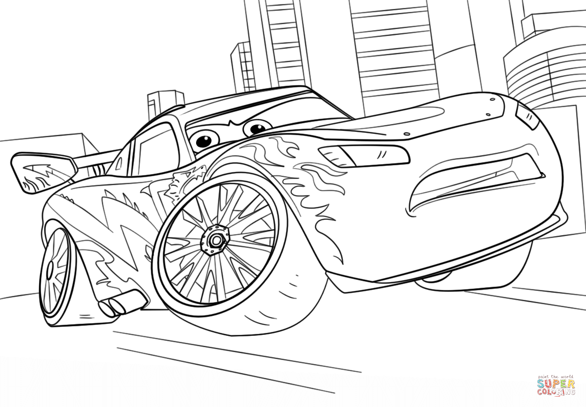 Lightning mcqueen from cars coloring page free printable coloring pages