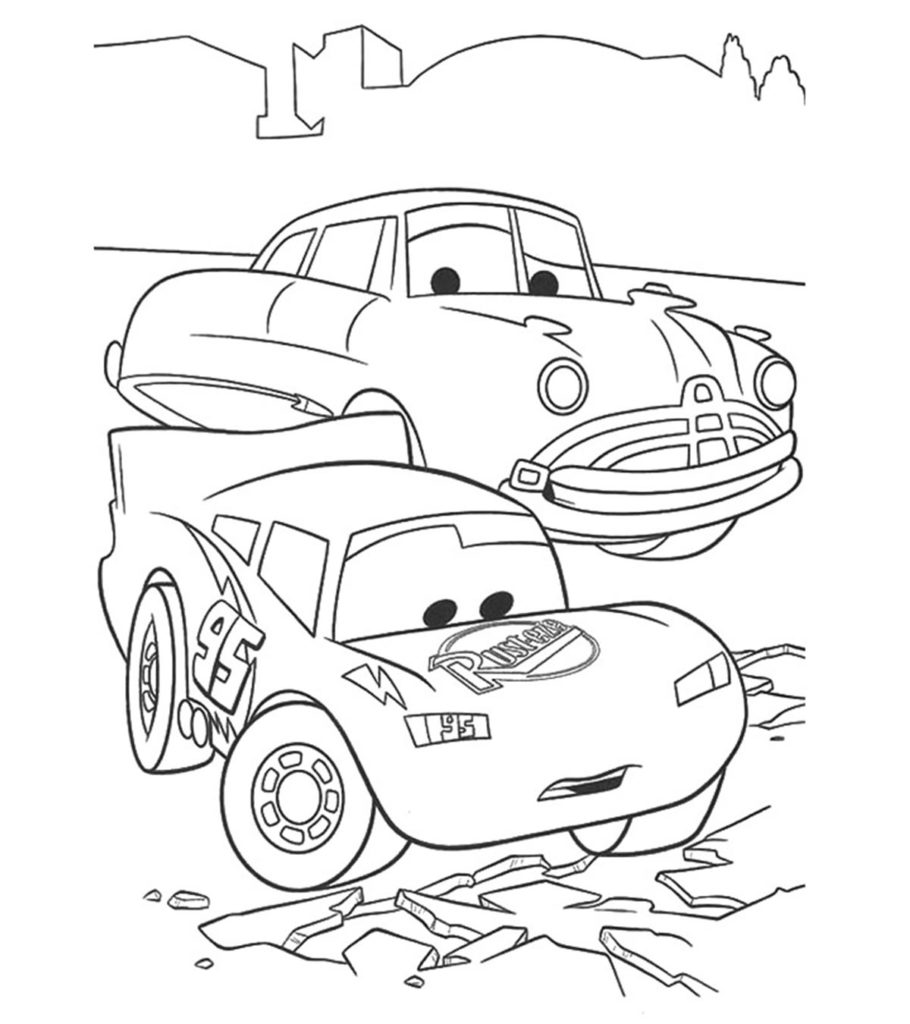 Top lightning mcqueen coloring page for your toddler