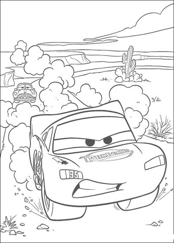 Mcqueen at high speed coloring page free printable coloring pages