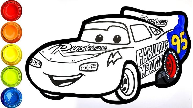 Pretty image of lightning mcqueen coloring pages