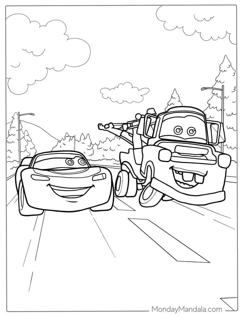 Lighting mcqueen coloring pages free pdf printables