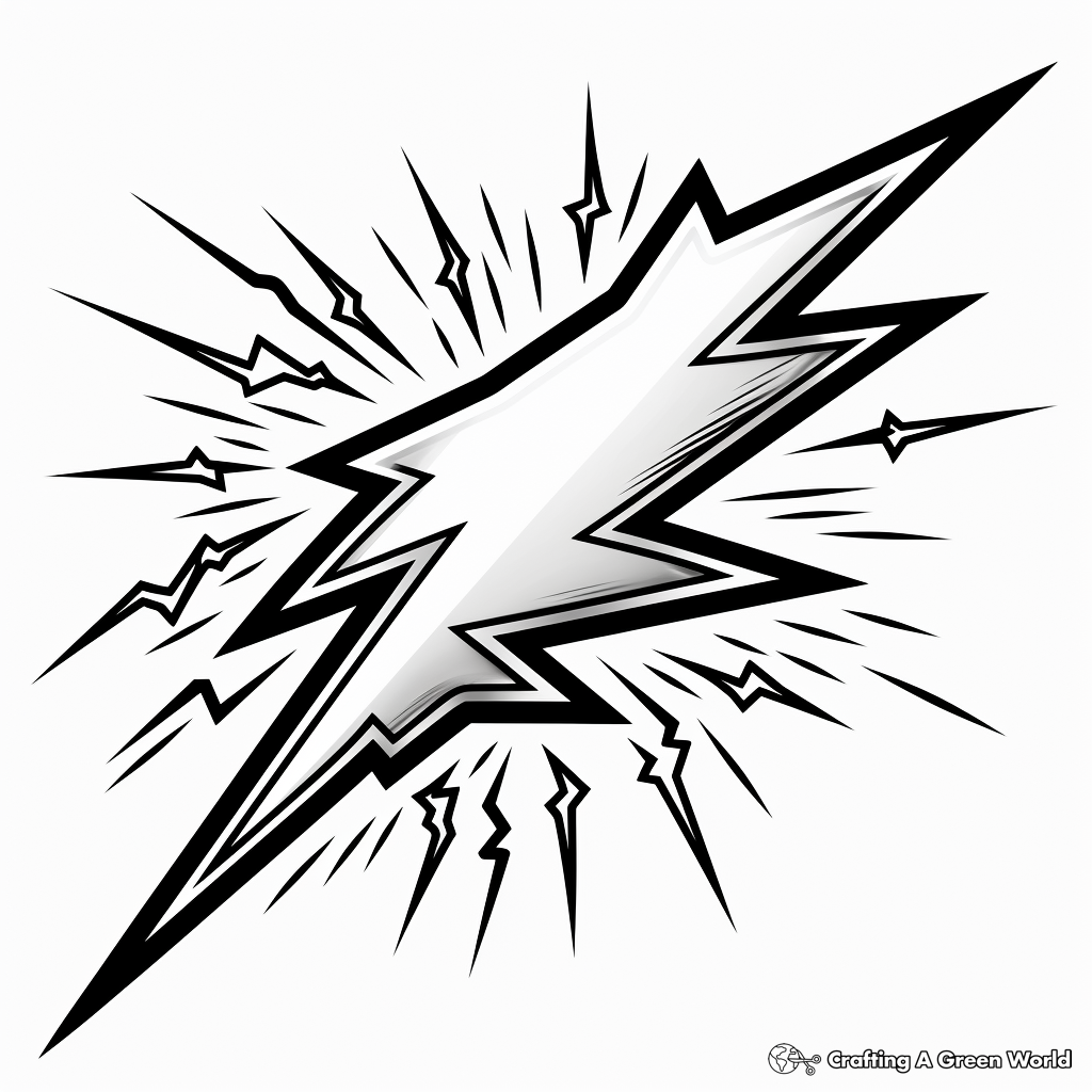 Lightning bolt coloring pages