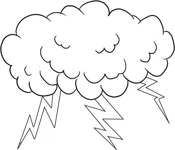 A cloud full of lighting bolt coloring page color luna