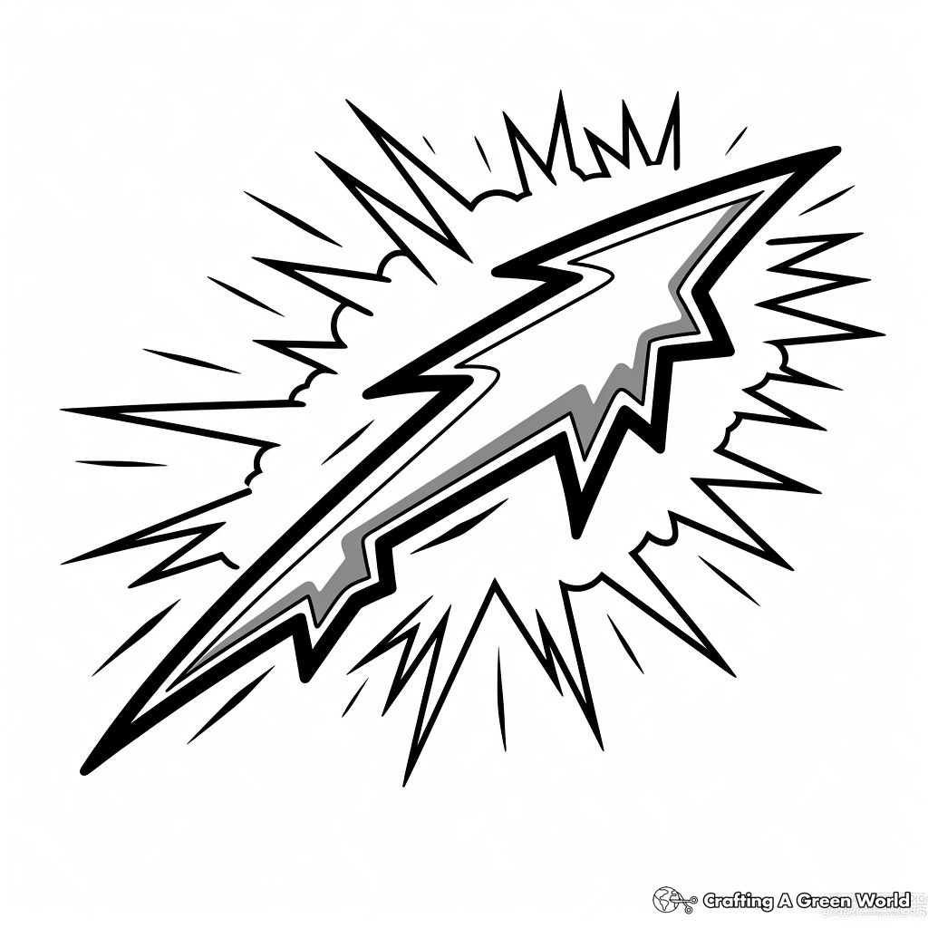 Lightning bolt coloring pages