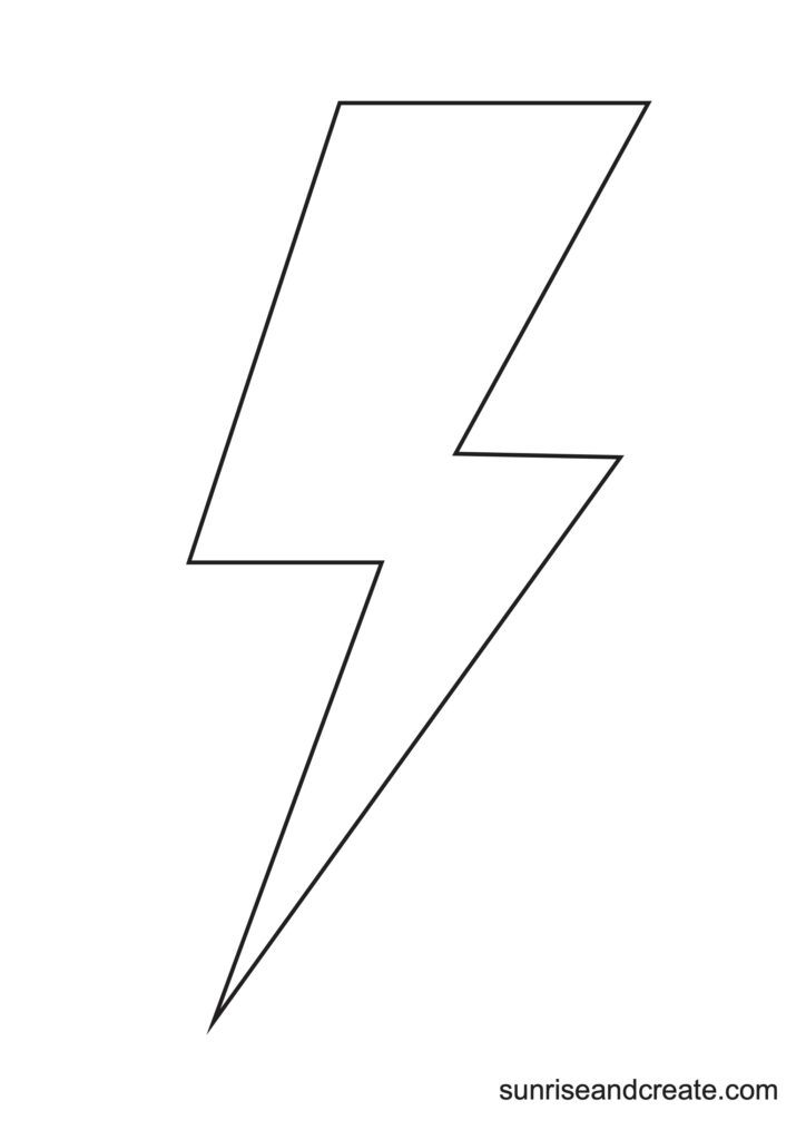 Free printable lightning bolt templates