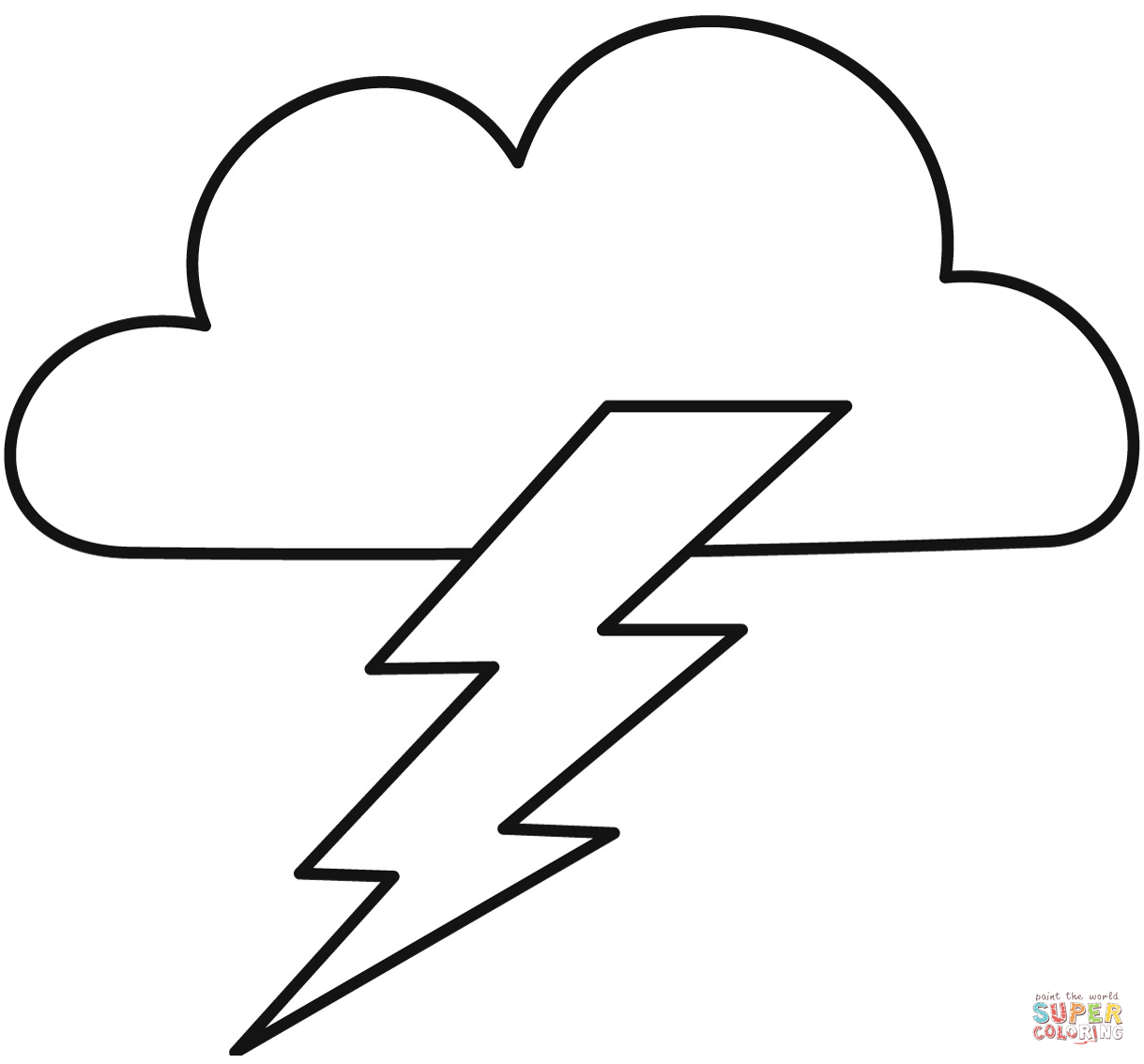 Lightning coloring page free printable coloring pages