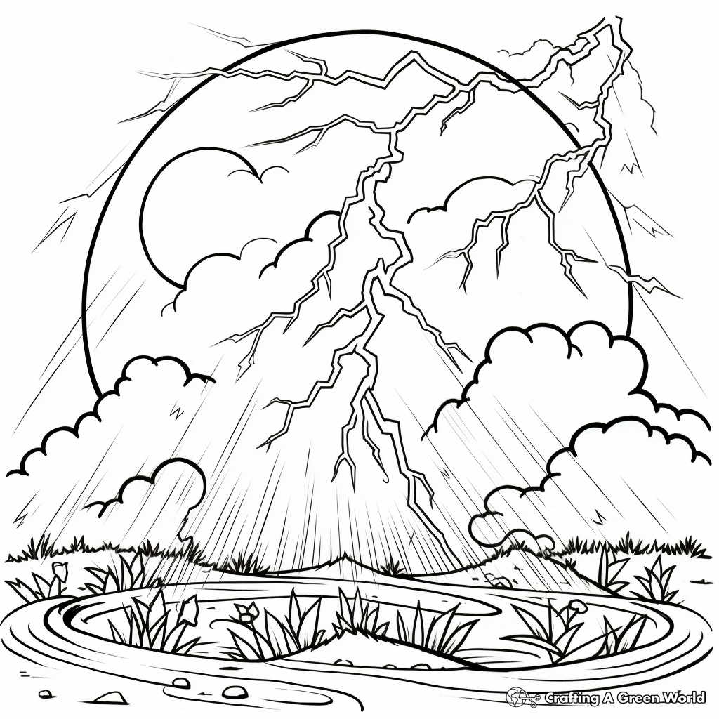 Thunderstorm coloring pages