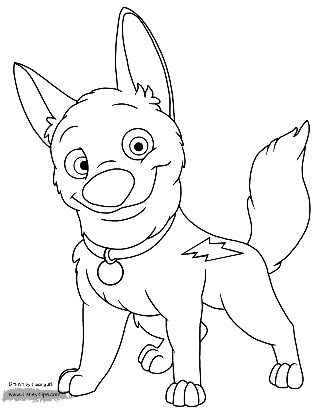 Disneys bolt coloring pages