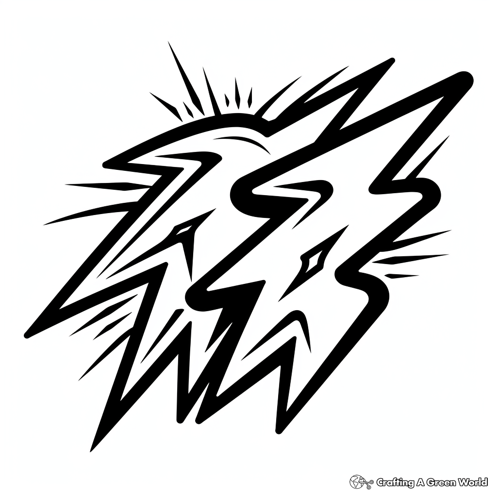 Lightning bolt coloring pages