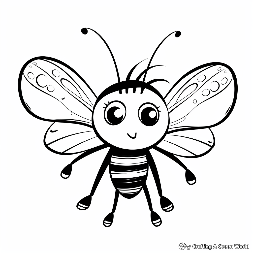 Lightning bug coloring pages