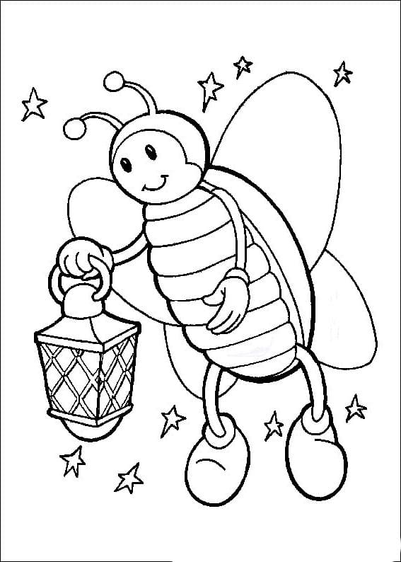 Insect image outline coloring page