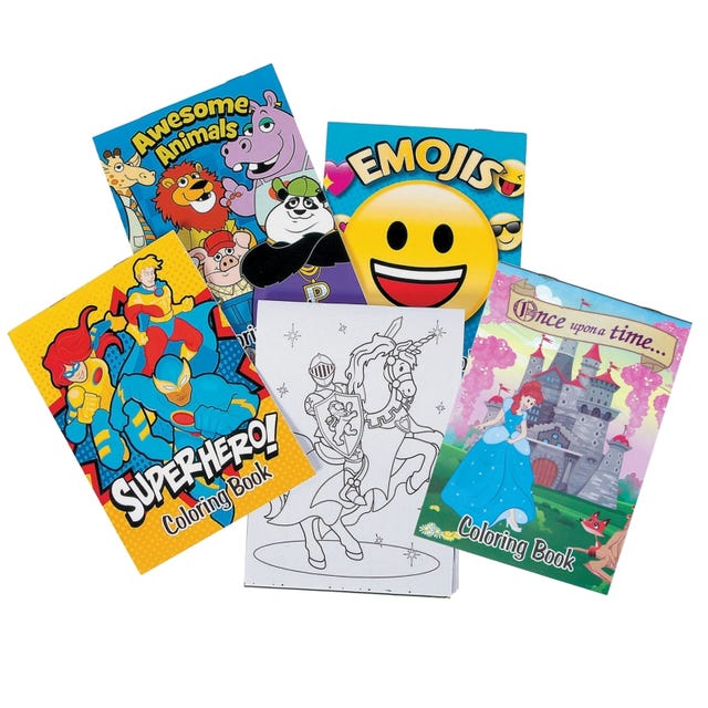 Assorted colouring books pack of party bag fillers favours and gifts