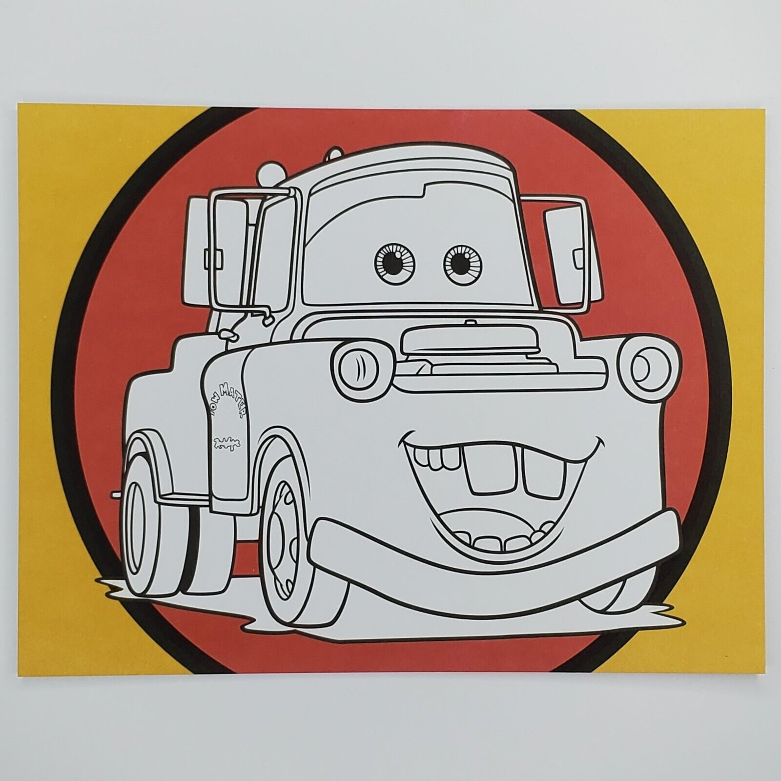 Cars coloring book postcard mater disney pixar x