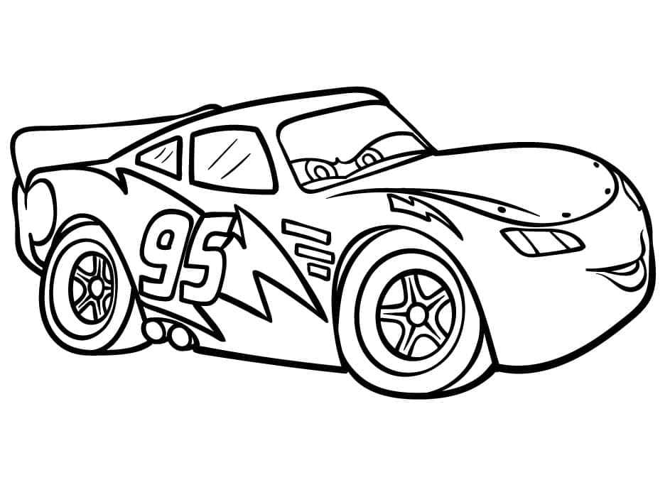 Lightning mcqueen from cars coloring page