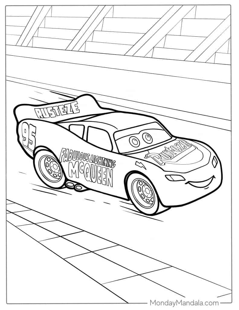 Lighting mcqueen coloring pages free pdf printables