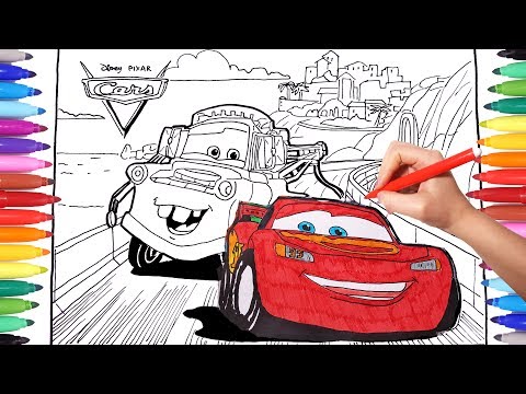 Disney pixar cars drawing and coloring page cars lightning cqueen disney colorpage