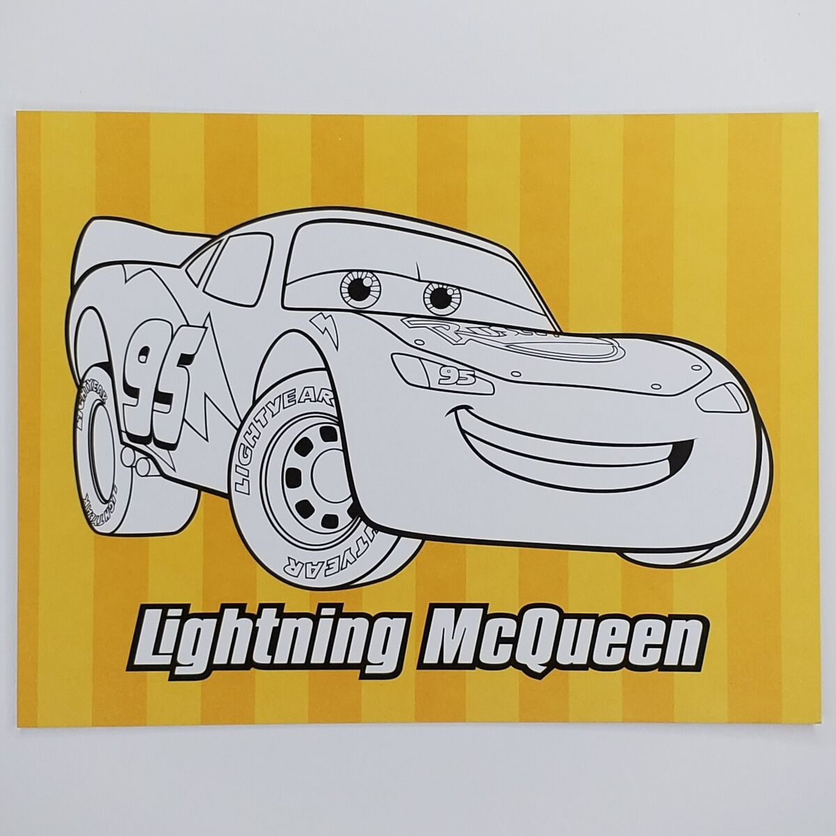 Cars coloring book postcard lightning mcqueen disney pixar x
