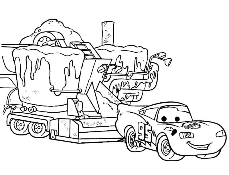 Lightning mcqueen car coloring page