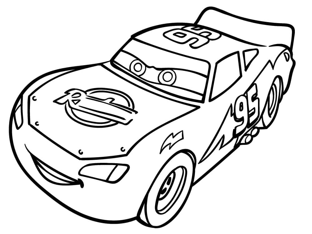 Lightning mcqueen from disney cars coloring page