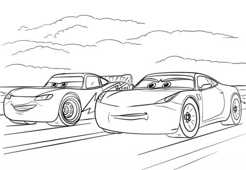 Mcqueen and ramirez from cars coloring page free printable coloring pages