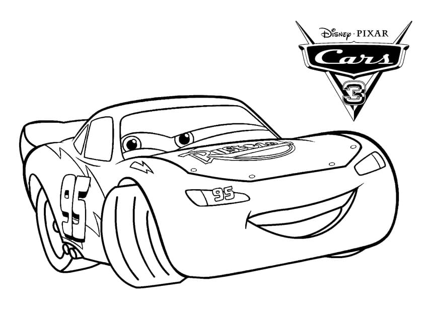 Disney cars lightning mcqueen coloring page