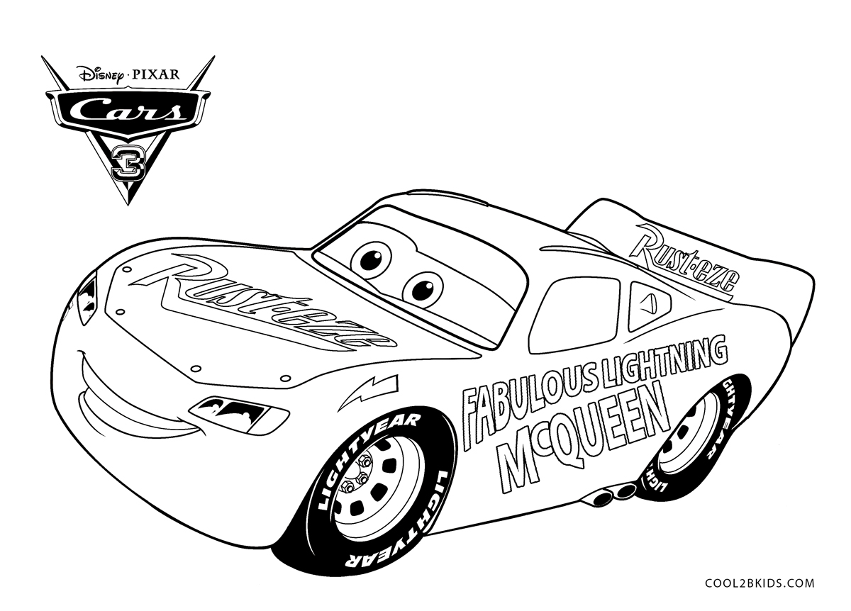 Free printable lightning mcqueen coloring pages for kids