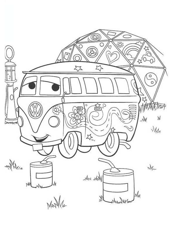 Coloring pages fillmore from disney cars coloring page