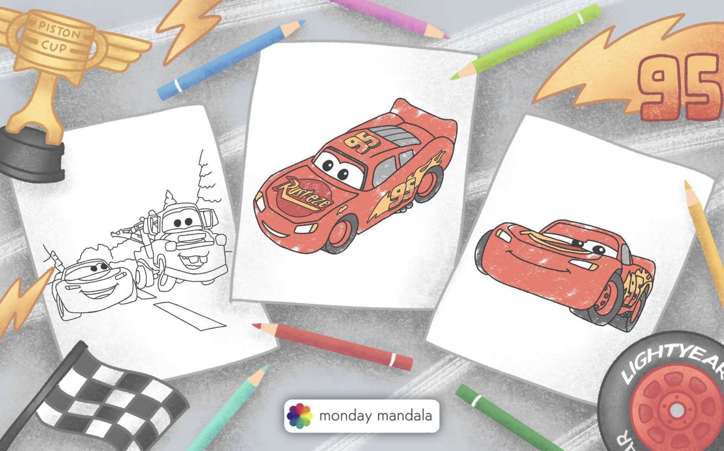 Lighting mcqueen coloring pages free pdf printables