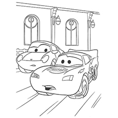 Top lightning mcqueen coloring page for your toddler