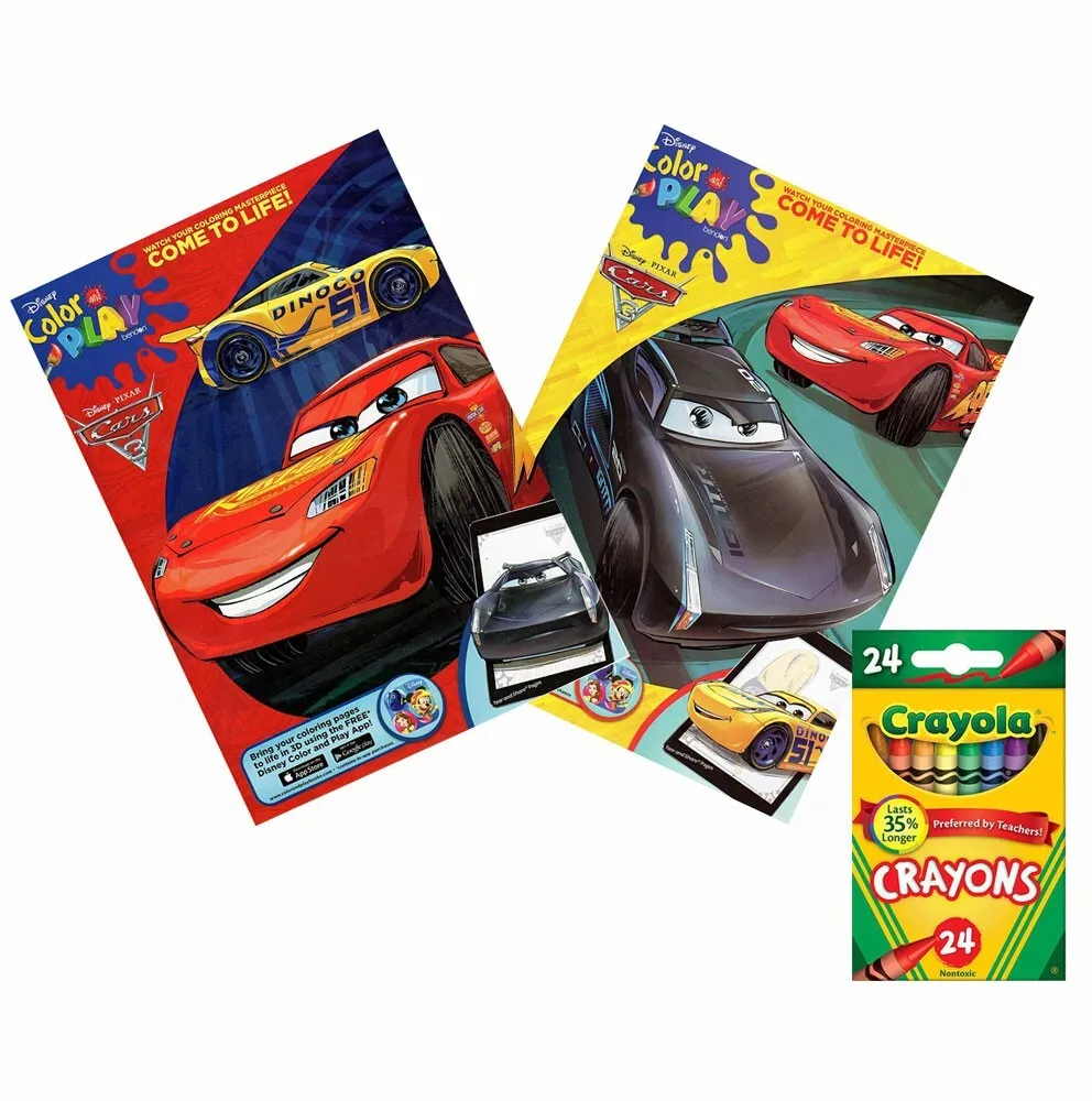 Disney cars lightning mcqueen coloring play activity book crayola crayons