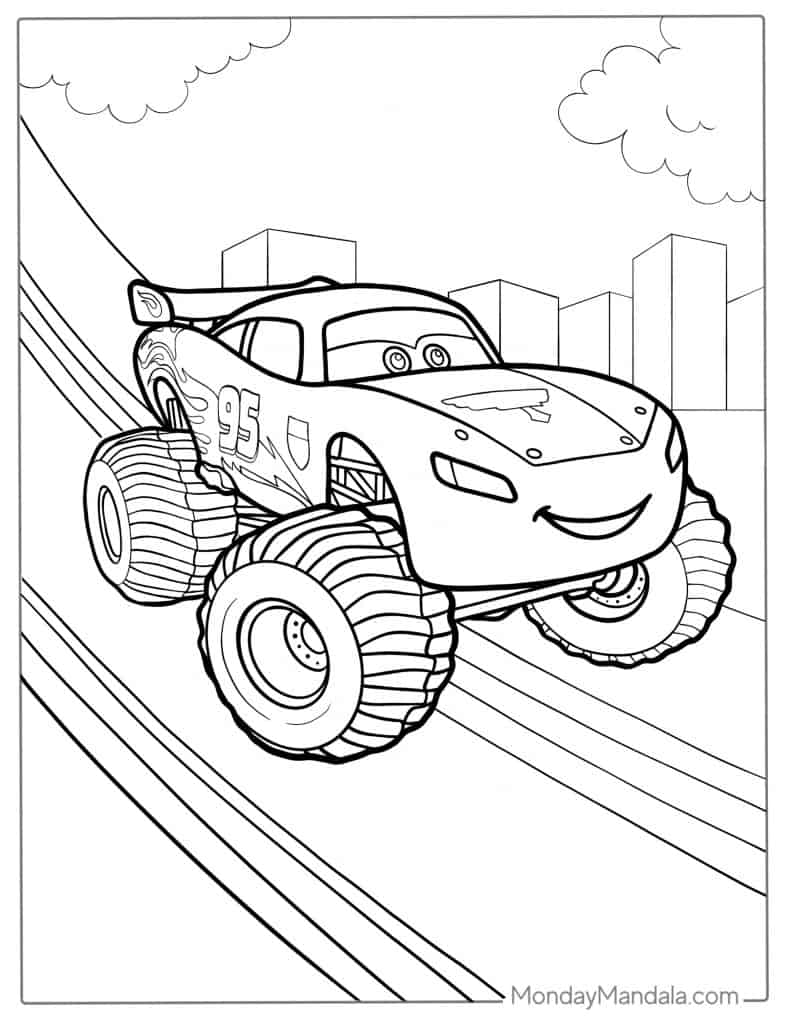 Lighting mcqueen coloring pages free pdf printables