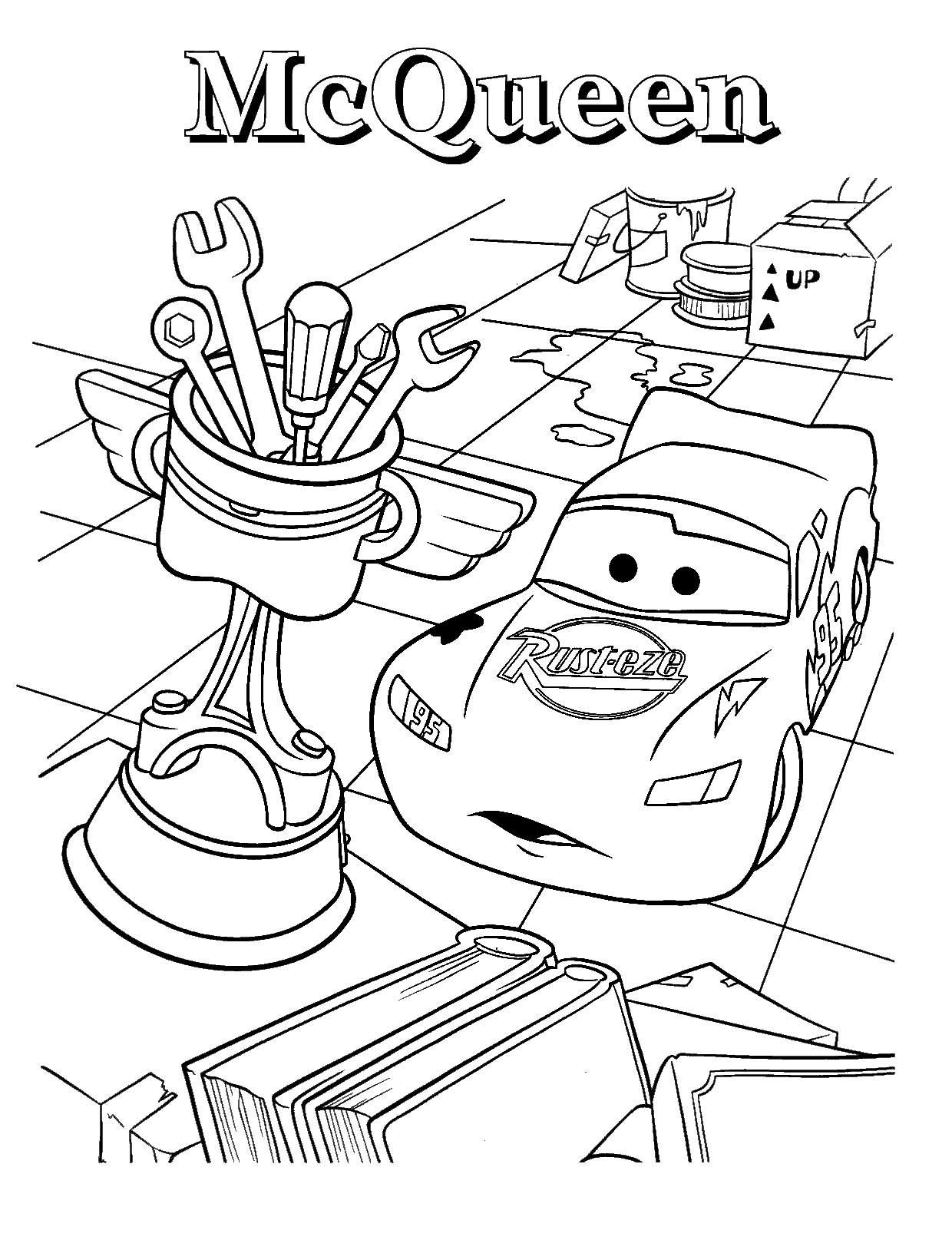 Coloring pages print free lightning mcqueen coloring pages