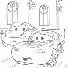 Lightning mcqueen and sally carrera coloring pages