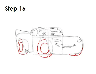 How to draw lightning mcqueen