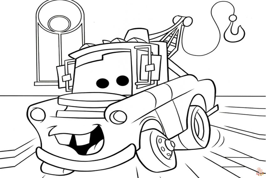 Disney cars coloring pages for kids free printable sheets