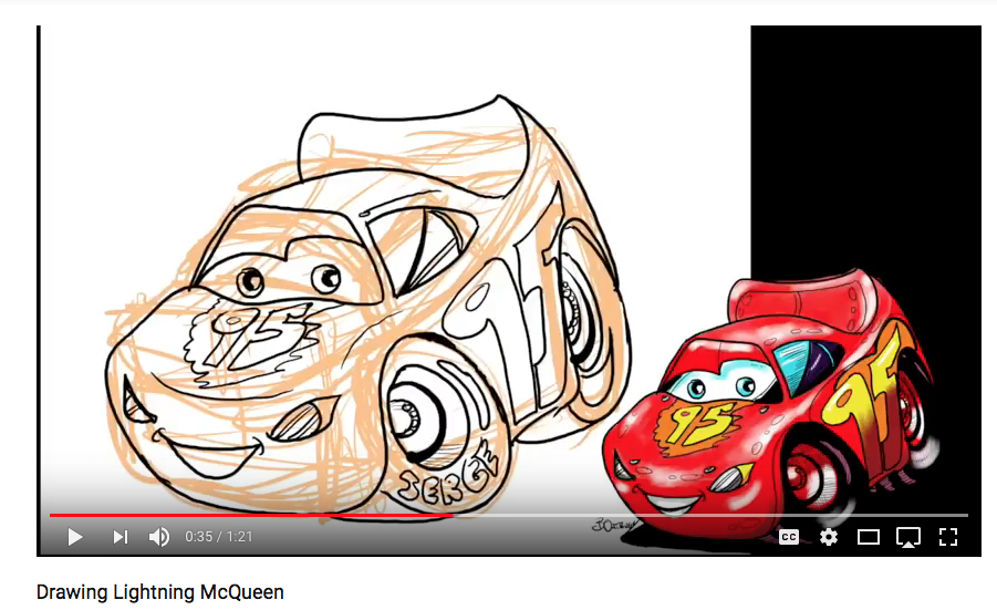 Learn to draw lightning mcqueen