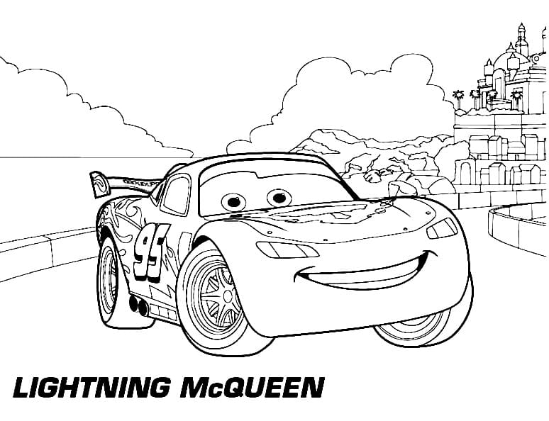 Lightning mcqueen coloring pages
