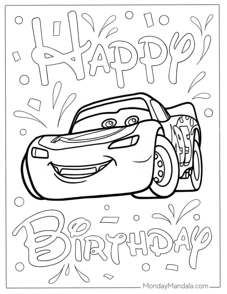 Lighting mcqueen coloring pages free pdf printables