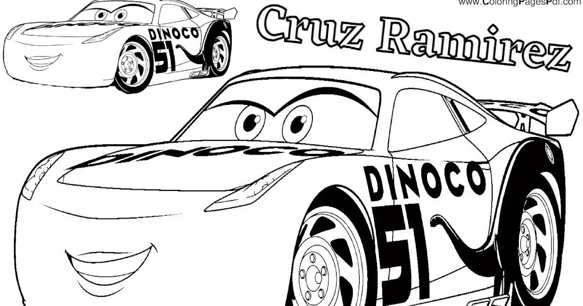 Cruz ramirez coloring page cruz ramirez coloring pages barbie coloring pages